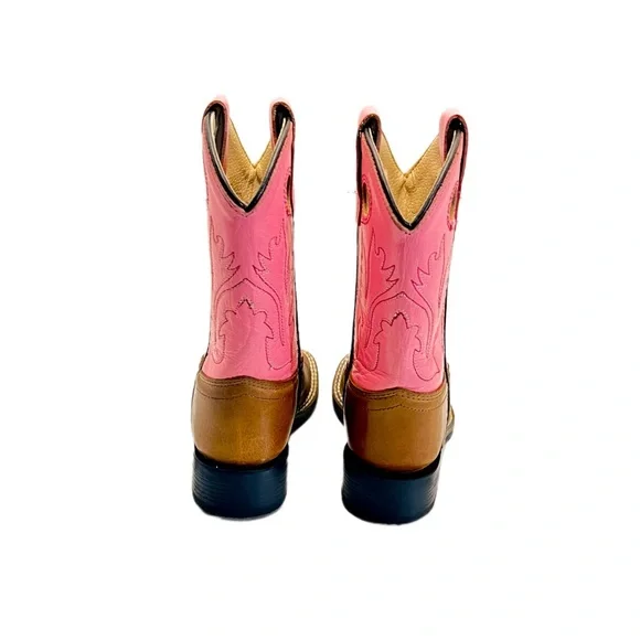Pink and Brown Western Boots - Picture 8 of 10